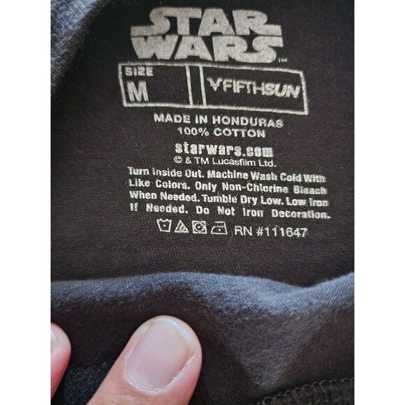 Star Wars The Mandalorian Grogu Mens T-Shirt Size Medium 100% Cotton Black - Picture 3 of 4